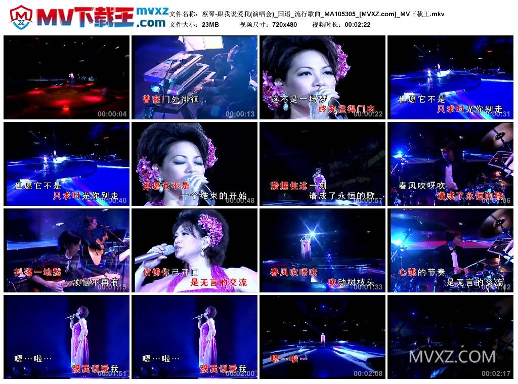 蔡琴-跟我说爱我(演唱会)_国语_流行歌曲_MA105305